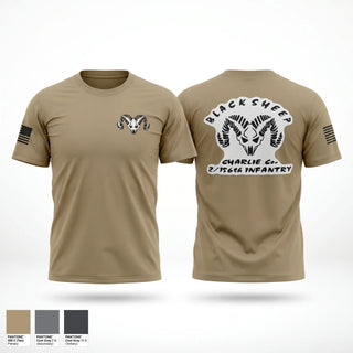 Old School Cotton Feel Shirt, C.Co 2-156, Army, Teamtime, Team time, sublimation, custom sports apparel, team uniforms, spirit wear, spiritwear, sports uniforms, custom shirts, team store, custom team store, fundraiser sports, apparel fundraiser