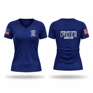 Womens Short Sleeve Vneck Shirt, Tazewell/ New Tazewell, Fire Department, Teamtime, Team time, sublimation, custom sports apparel, team uniforms, spirit wear, spiritwear, sports uniforms, custom shirts, team store, custom team store, fundraiser sports, apparel fundraiser