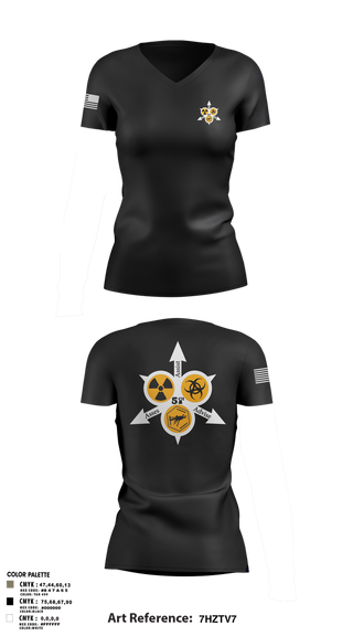 Womens Short Sleeve Vneck Shirt, 51st WMD-CST, , Teamtime, Team time, sublimation, custom sports apparel, team uniforms, spirit wear, spiritwear, sports uniforms, custom shirts, team store, custom team store, fundraiser sports, apparel fundraiser
