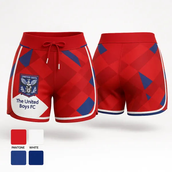 Womens Shorts, The United Boy FC, Men's Soccer, Teamtime, Team time, sublimation, custom sports apparel, team uniforms, spirit wear, spiritwear, sports uniforms, custom shirts, team store, custom team store, fundraiser sports, apparel fundraiser