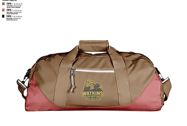 Duffle Bag, 252 EngineersWatkins Excavation, , Teamtime, Team time, sublimation, custom sports apparel, team uniforms, spirit wear, spiritwear, sports uniforms, custom shirts, team store, custom team store, fundraiser sports, apparel fundraiser