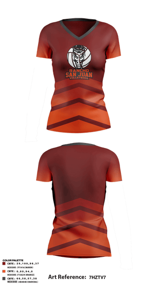Womens Short Sleeve Vneck Shirt, Rancho San Juan Girls Volleyball, Women's Volleyball, Teamtime, Team time, sublimation, custom sports apparel, team uniforms, spirit wear, spiritwear, sports uniforms, custom shirts, team store, custom team store, fundraiser sports, apparel fundraiser