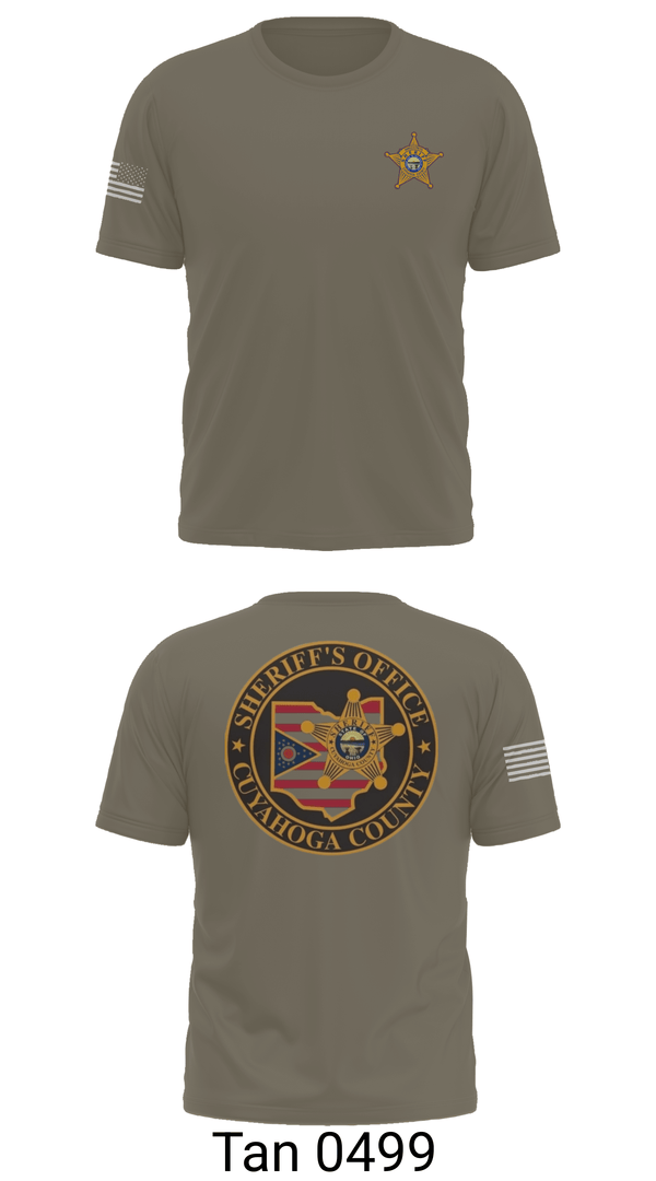 Cuyahoga County Sheriff 1759352 Old School Cotton Feel Shirt - 8
