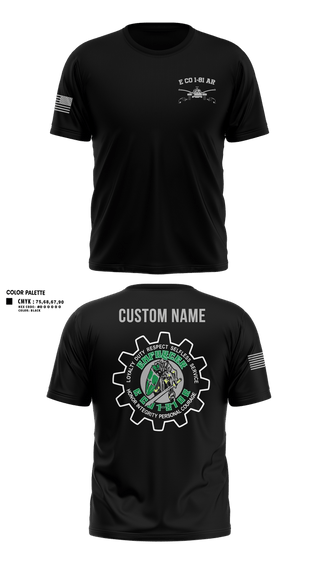 Short Sleeve Performance Shirt, E CO 1-81 AR, 194th AR BDE, Army, Teamtime, Team time, sublimation, custom sports apparel, team uniforms, spirit wear, spiritwear, sports uniforms, custom shirts, team store, custom team store, fundraiser sports, apparel fundraiser