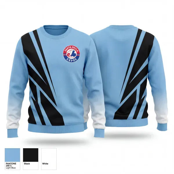 Crew Neck Sweatshirt, Expos, Baseball, Teamtime, Team time, sublimation, custom sports apparel, team uniforms, spirit wear, spiritwear, sports uniforms, custom shirts, team store, custom team store, fundraiser sports, apparel fundraiser
