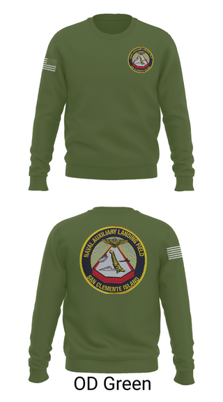 Crew Neck Sweatshirt, NAVAL AUXILIARY LANDING FIELD SAN CLEMENTE ISLAND, Navy, Teamtime, Team time, sublimation, custom sports apparel, team uniforms, spirit wear, spiritwear, sports uniforms, custom shirts, team store, custom team store, fundraiser sports, apparel fundraiser