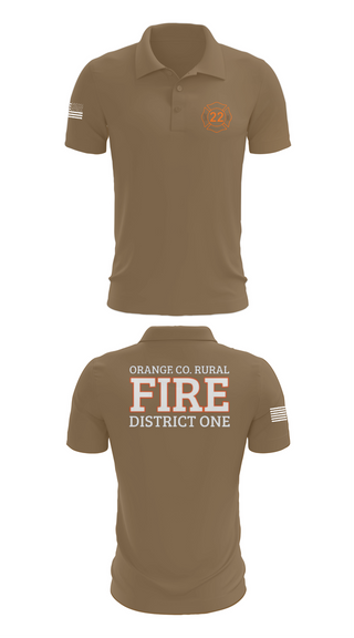 Short Sleeve Performance Polo, Orange County Rural District 1 Fire Department, , Teamtime, Team time, sublimation, custom sports apparel, team uniforms, spirit wear, spiritwear, sports uniforms, custom shirts, team store, custom team store, fundraiser sports, apparel fundraiser
