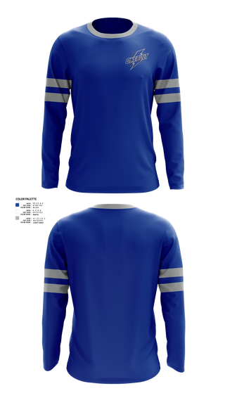 Long Sleeve Performance Shirt, Lysander Lightning, Ice Hockey, Teamtime, Team time, sublimation, custom sports apparel, team uniforms, spirit wear, spiritwear, sports uniforms, custom shirts, team store, custom team store, fundraiser sports, apparel fundraiser