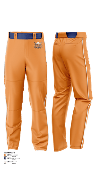 Baseball Pants, Malone Tigers, Baseball, Teamtime, Team time, sublimation, custom sports apparel, team uniforms, spirit wear, spiritwear, sports uniforms, custom shirts, team store, custom team store, fundraiser sports, apparel fundraiser