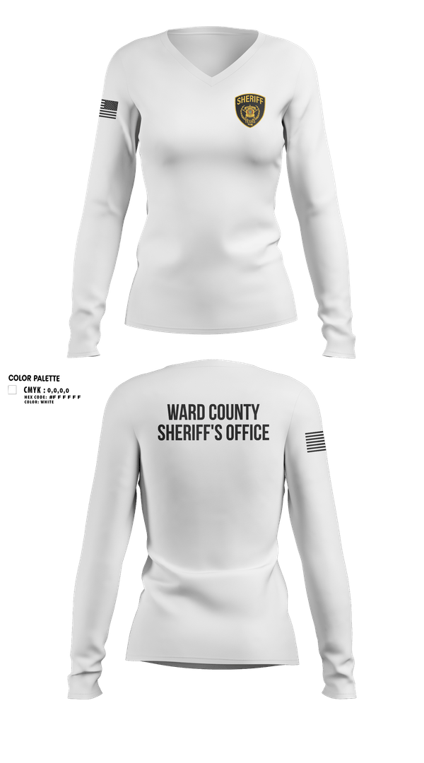 Womens Long Sleeve Vneck Shirt, 319th IEW, , Teamtime, Team time, sublimation, custom sports apparel, team uniforms, spirit wear, spiritwear, sports uniforms, custom shirts, team store, custom team store, fundraiser sports, apparel fundraiser