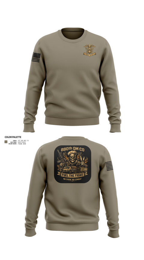 Crew Neck Sweatshirt, 880th QM CO, Army, Teamtime, Team time, sublimation, custom sports apparel, team uniforms, spirit wear, spiritwear, sports uniforms, custom shirts, team store, custom team store, fundraiser sports, apparel fundraiser