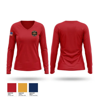 Womens Long Sleeve Vneck Shirt, Northern Armstrong EMS, EMS/EMT, Teamtime, Team time, sublimation, custom sports apparel, team uniforms, spirit wear, spiritwear, sports uniforms, custom shirts, team store, custom team store, fundraiser sports, apparel fundraiser