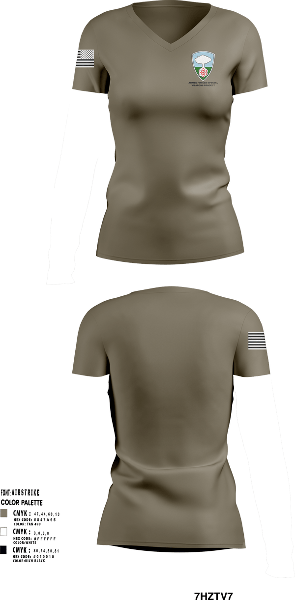Women's Short Sleeve Vneck Shirt, Armed forces special weapons project, Army, Teamtime, Team time, sublimation, custom sports apparel, team uniforms, spirit wear, spiritwear, sports uniforms, custom shirts, team store, custom team store, fundraiser sports, apparel fundraiser