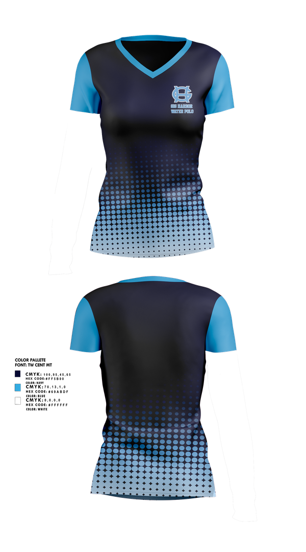 Womens Short Sleeve Vneck Shirt, Gig Harbor Water Polo, Water Polo, Teamtime, Team time, sublimation, custom sports apparel, team uniforms, spirit wear, spiritwear, sports uniforms, custom shirts, team store, custom team store, fundraiser sports, apparel fundraiser