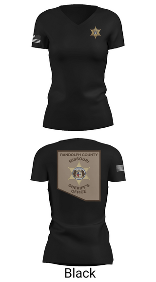 Womens Short Sleeve Vneck Shirt, Randolph County Sheriff's Department, Police, Teamtime, Team time, sublimation, custom sports apparel, team uniforms, spirit wear, spiritwear, sports uniforms, custom shirts, team store, custom team store, fundraiser sports, apparel fundraiser