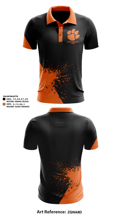 Beverly High School Tennis 42546439 Short Sleeve Performance Polo - 1