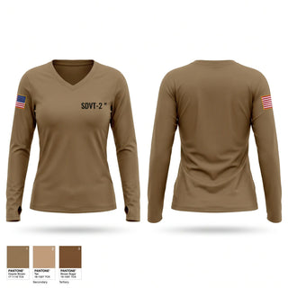 Womens Long Sleeve Vneck Shirt, SDVT2, Navy, Teamtime, Team time, sublimation, custom sports apparel, team uniforms, spirit wear, spiritwear, sports uniforms, custom shirts, team store, custom team store, fundraiser sports, apparel fundraiser