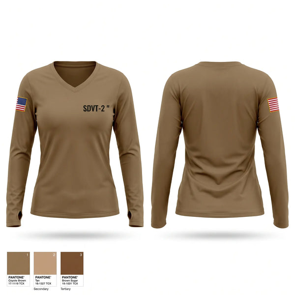 Womens Long Sleeve Vneck Shirt, SDVT2, Navy, Teamtime, Team time, sublimation, custom sports apparel, team uniforms, spirit wear, spiritwear, sports uniforms, custom shirts, team store, custom team store, fundraiser sports, apparel fundraiser