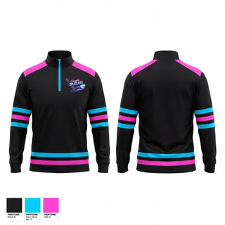 Quarter Zip Jacket, Danglin’ Dazzlers, Ice Hockey, Teamtime, Team time, sublimation, custom sports apparel, team uniforms, spirit wear, spiritwear, sports uniforms, custom shirts, team store, custom team store, fundraiser sports, apparel fundraiser
