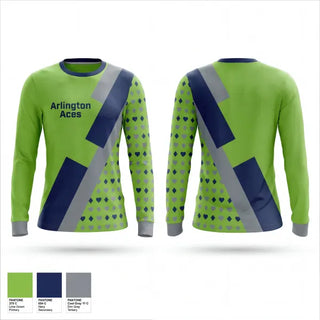 Long Sleeve Performance Shirt, Arlington Aces, Men's Soccer, Teamtime, Team time, sublimation, custom sports apparel, team uniforms, spirit wear, spiritwear, sports uniforms, custom shirts, team store, custom team store, fundraiser sports, apparel fundraiser