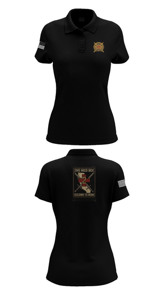 Womens Short Sleeve Performance Polo, 2nd Medical Brigade, , Teamtime, Team time, sublimation, custom sports apparel, team uniforms, spirit wear, spiritwear, sports uniforms, custom shirts, team store, custom team store, fundraiser sports, apparel fundraiser