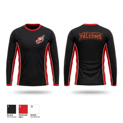 DALY CITY FALCONS 53622082 Long Sleeve Performance Shirt 1