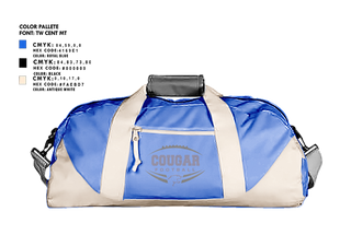 Duffle Bag, Kersey Cougars, , Teamtime, Team time, sublimation, custom sports apparel, team uniforms, spirit wear, spiritwear, sports uniforms, custom shirts, team store, custom team store, fundraiser sports, apparel fundraiser
