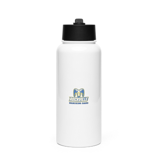 Rockville Marching Ram Band Stainless Steel Water Bottle with a Straw Lid