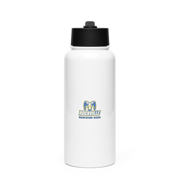 Rockville Marching Ram Band Stainless Steel Water Bottle with a Straw Lid