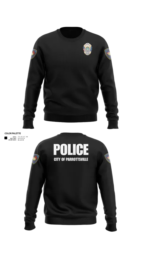 Crew Neck Sweatshirt, Parrottsville police, Police, Teamtime, Team time, sublimation, custom sports apparel, team uniforms, spirit wear, spiritwear, sports uniforms, custom shirts, team store, custom team store, fundraiser sports, apparel fundraiser