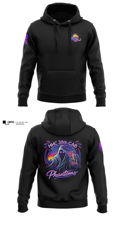 Hoodie, HHC 38 CAB, National Guard, Teamtime, Team time, sublimation, custom sports apparel, team uniforms, spirit wear, spiritwear, sports uniforms, custom shirts, team store, custom team store, fundraiser sports, apparel fundraiser