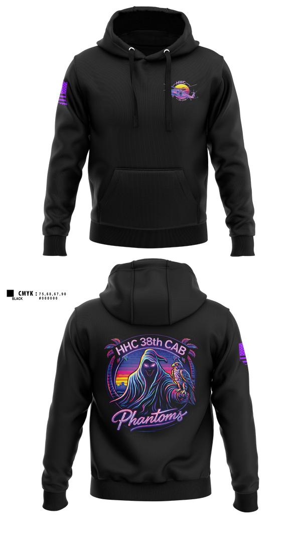 Hoodie, HHC 38 CAB, National Guard, Teamtime, Team time, sublimation, custom sports apparel, team uniforms, spirit wear, spiritwear, sports uniforms, custom shirts, team store, custom team store, fundraiser sports, apparel fundraiser