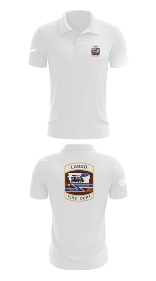 Short Sleeve Performance Polo, Lando Fire Department, Fire Department, Teamtime, Team time, sublimation, custom sports apparel, team uniforms, spirit wear, spiritwear, sports uniforms, custom shirts, team store, custom team store, fundraiser sports, apparel fundraiser
