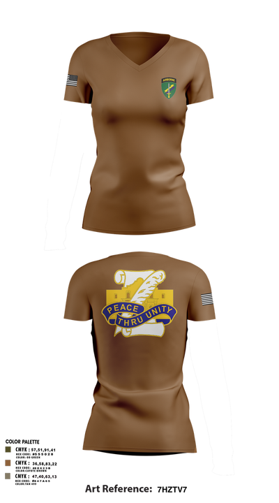 321st CA 45923194 Women's Short Sleeve V-neck Shirt - 2