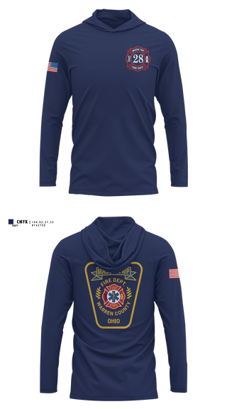 Long Sleeve Performance Shirt with hood, Massie Township Fire Department, Fire Department, Teamtime, Team time, sublimation, custom sports apparel, team uniforms, spirit wear, spiritwear, sports uniforms, custom shirts, team store, custom team store, fundraiser sports, apparel fundraiser