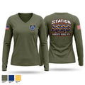 Roberts ridge vfd Women's Long Sleeve V-neck Shirt - 1