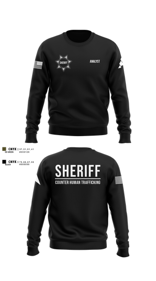 Crew Neck Sweatshirt, Ray County Sheriff Counter Human Trafficking Task Force, Police, Teamtime, Team time, sublimation, custom sports apparel, team uniforms, spirit wear, spiritwear, sports uniforms, custom shirts, team store, custom team store, fundraiser sports, apparel fundraiser