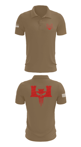 Short Sleeve Performance Polo, B co 334th BEB, , Teamtime, Team time, sublimation, custom sports apparel, team uniforms, spirit wear, spiritwear, sports uniforms, custom shirts, team store, custom team store, fundraiser sports, apparel fundraiser