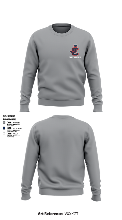 Jefferson County High School Wrestling 85833638 Crew Neck Sweatshirt - 29