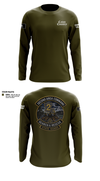 Long Sleeve Performance Shirt, Louisiana State Guard, Army, Teamtime, Team time, sublimation, custom sports apparel, team uniforms, spirit wear, spiritwear, sports uniforms, custom shirts, team store, custom team store, fundraiser sports, apparel fundraiser