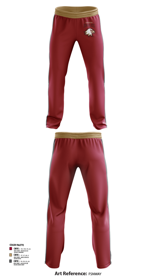 Sweatpants, Sharon Eagles Cross Country, Cross Country, Teamtime, Team time, sublimation, custom sports apparel, team uniforms, spirit wear, spiritwear, sports uniforms, custom shirts, team store, custom team store, fundraiser sports, apparel fundraiser
