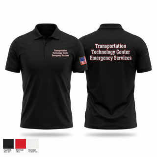 Short Sleeve Performance Polo, Transportion Technology Center Emergency Services, Fire Department, Teamtime, Team time, sublimation, custom sports apparel, team uniforms, spirit wear, spiritwear, sports uniforms, custom shirts, team store, custom team store, fundraiser sports, apparel fundraiser