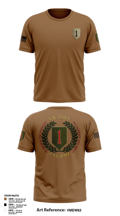 1st infantry division 88621490 Old School Cotton Feel Shirt - 1