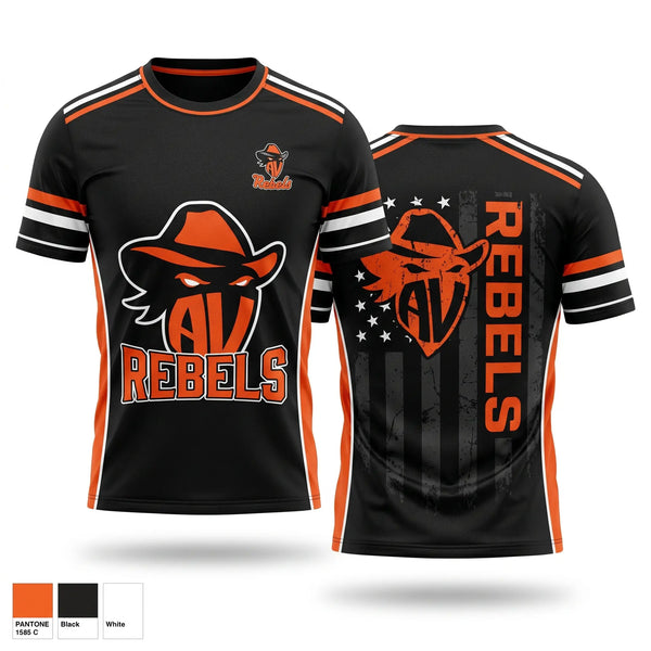 Soft Poly Tee Cotton Like Feel, AV Rebels, , Teamtime, Team time, sublimation, custom sports apparel, team uniforms, spirit wear, spiritwear, sports uniforms, custom shirts, team store, custom team store, fundraiser sports, apparel fundraiser