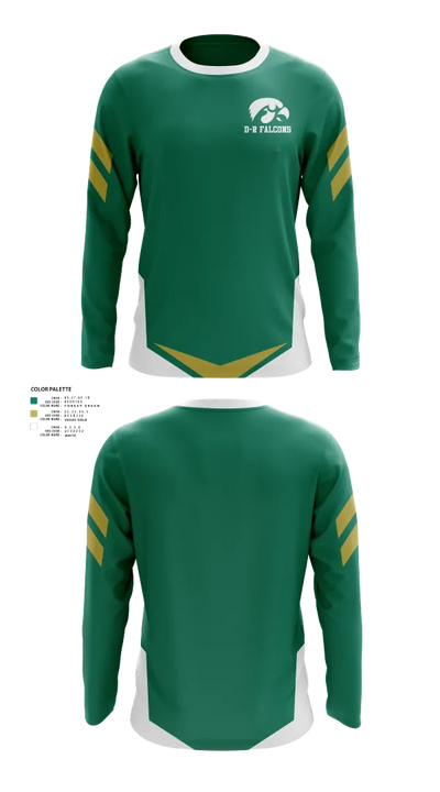 D-R Falcons 66653623 Long Sleeve Performance Shirt 20
