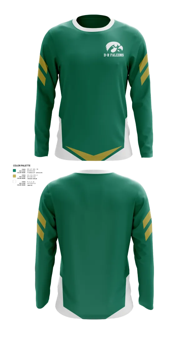 Long Sleeve Performance Shirt, D-R Falcons, , Teamtime, Team time, sublimation, custom sports apparel, team uniforms, spirit wear, spiritwear, sports uniforms, custom shirts, team store, custom team store, fundraiser sports, apparel fundraiser