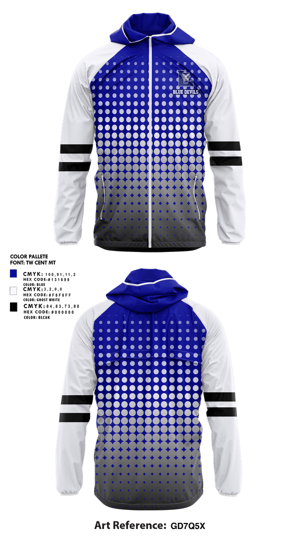 Windbreaker, Blue devils, , Teamtime, Team time, sublimation, custom sports apparel, team uniforms, spirit wear, spiritwear, sports uniforms, custom shirts, team store, custom team store, fundraiser sports, apparel fundraiser