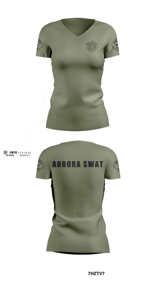 Womens Short Sleeve Vneck Shirt, Aurora SWAT, Police, Teamtime, Team time, sublimation, custom sports apparel, team uniforms, spirit wear, spiritwear, sports uniforms, custom shirts, team store, custom team store, fundraiser sports, apparel fundraiser