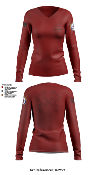 Womens Long Sleeve Vneck Shirt, Uss San Antonio, Navy, Teamtime, Team time, sublimation, custom sports apparel, team uniforms, spirit wear, spiritwear, sports uniforms, custom shirts, team store, custom team store, fundraiser sports, apparel fundraiser