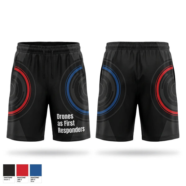 Athletic Shorts With Pockets, Drones as First Responders, Police, Teamtime, Team time, sublimation, custom sports apparel, team uniforms, spirit wear, spiritwear, sports uniforms, custom shirts, team store, custom team store, fundraiser sports, apparel fundraiser